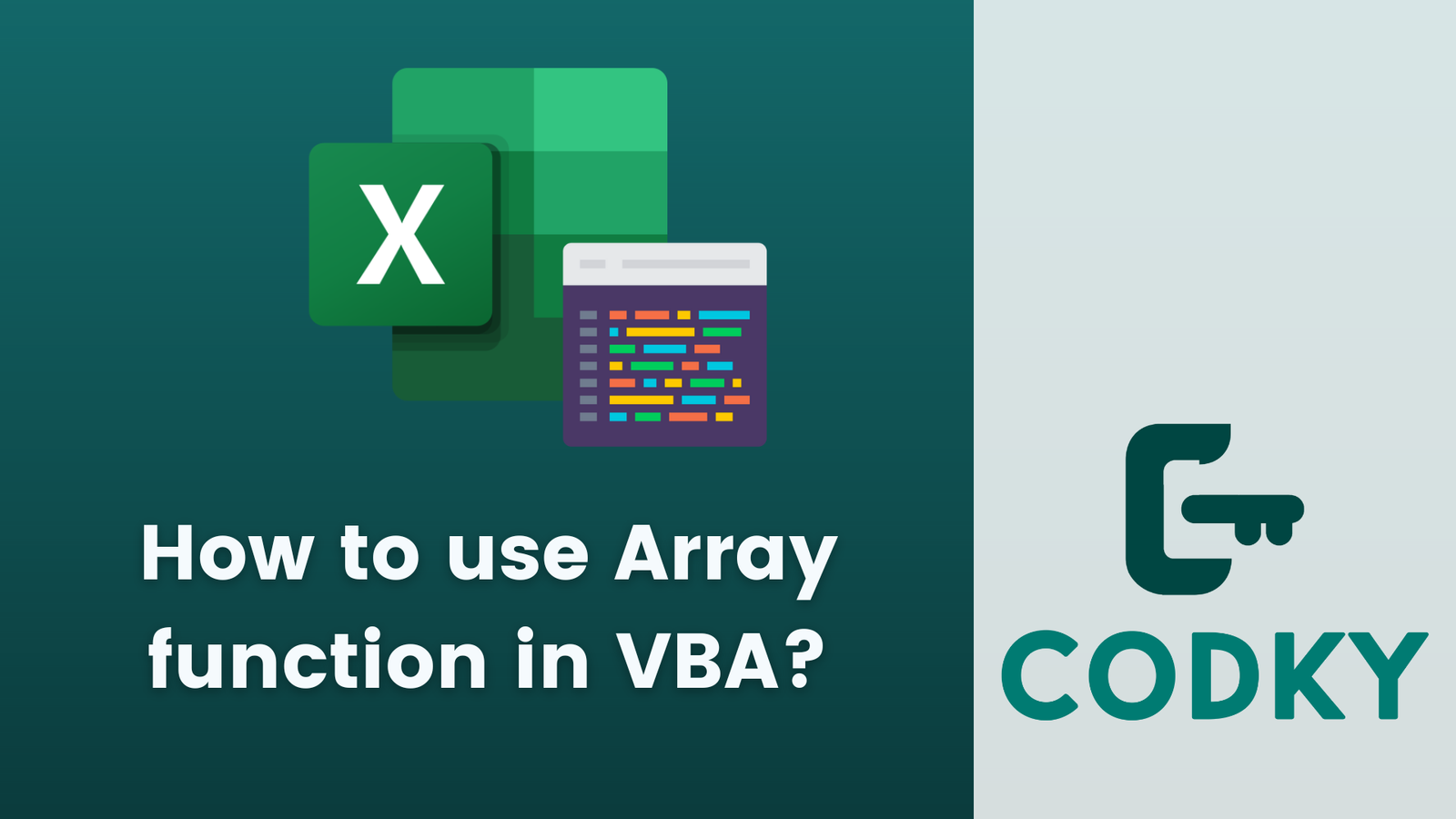 How to use Array function in VBA? - Codky
