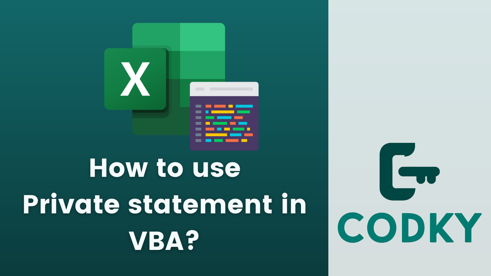 How to use Private statement in VBA? - Codky
