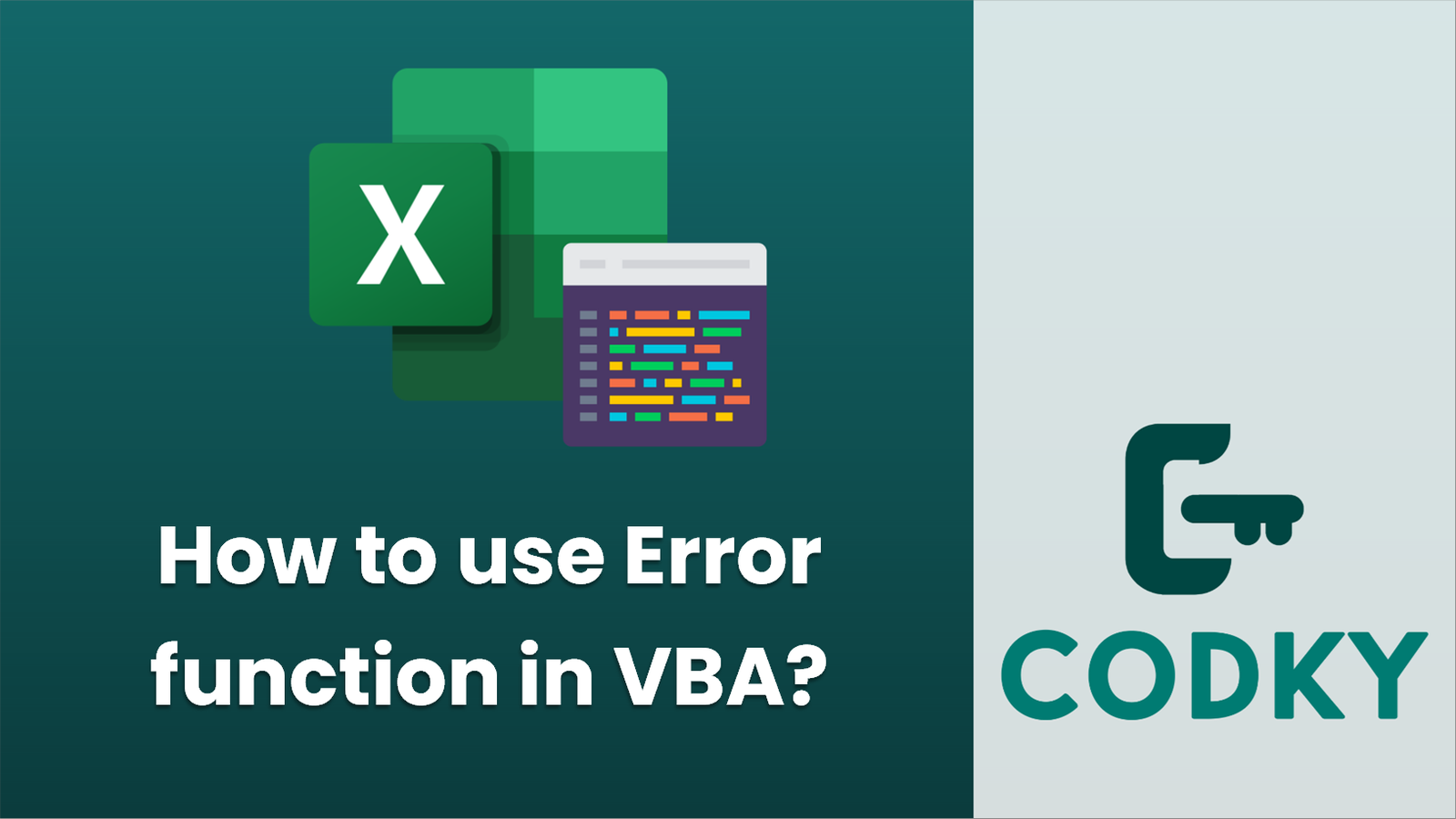 How to use Error function in VBA? - Codky