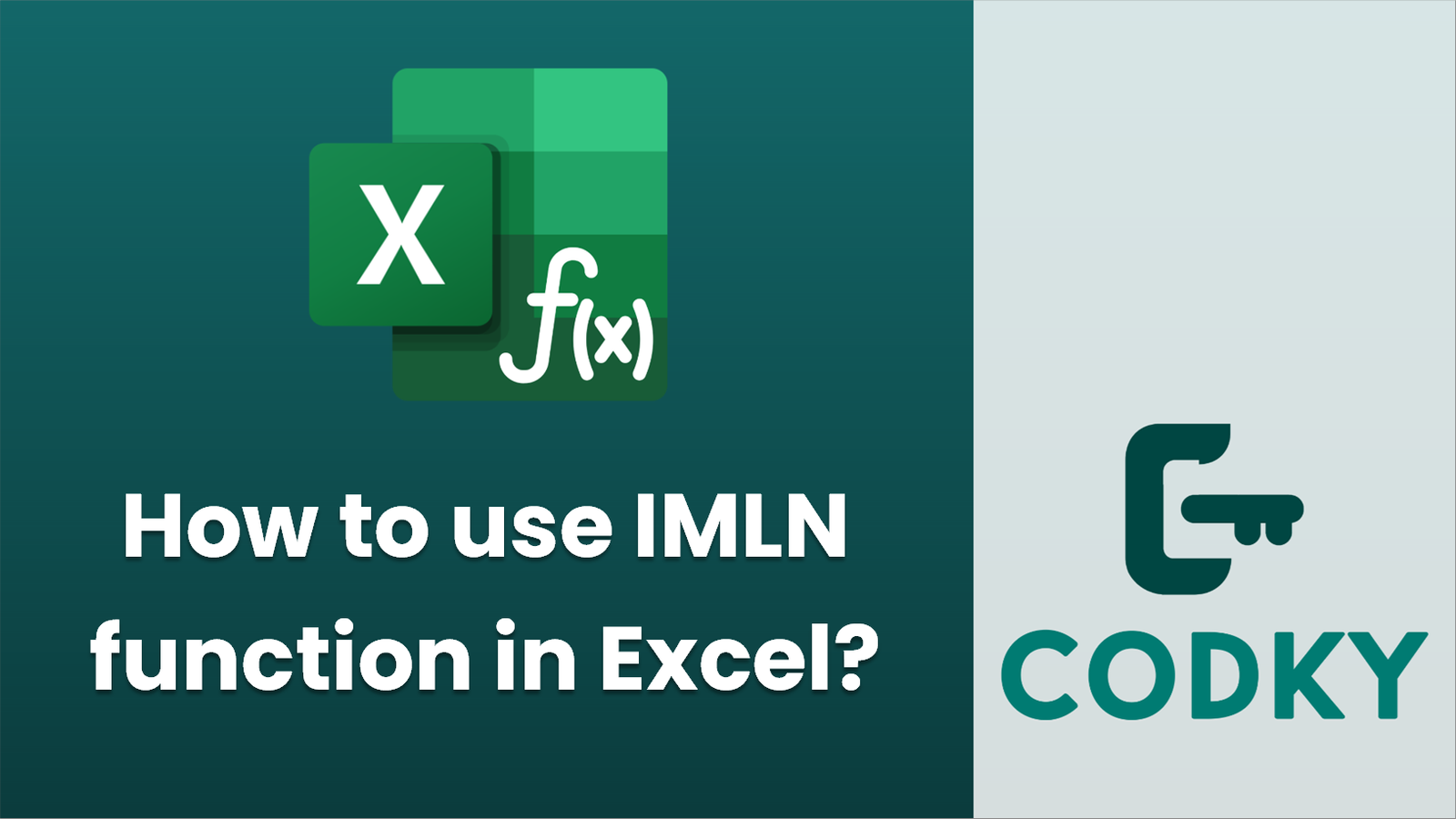 How to use IMLN function in Excel? - Codky