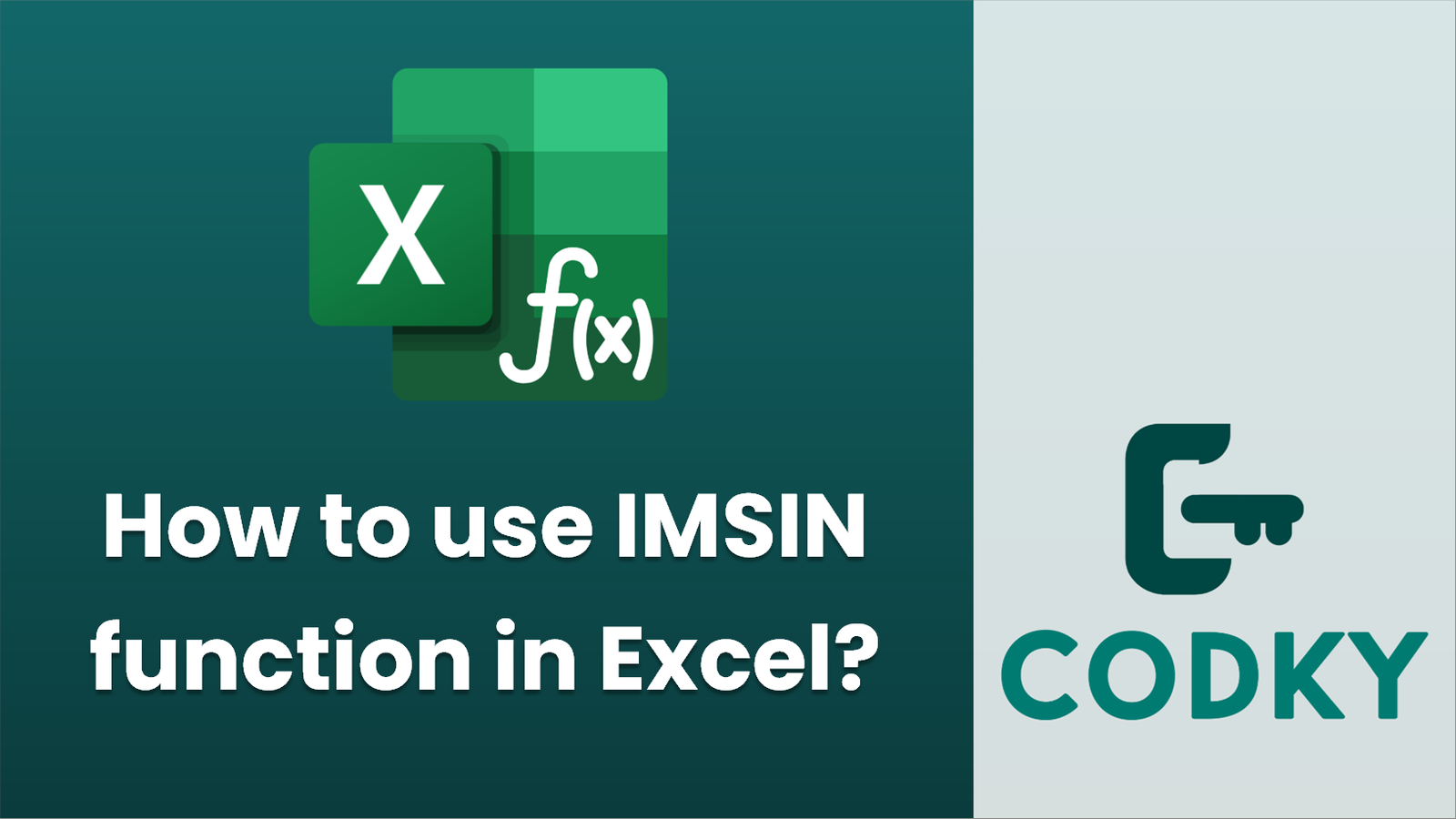 How to use IMSIN function in Excel? - Codky