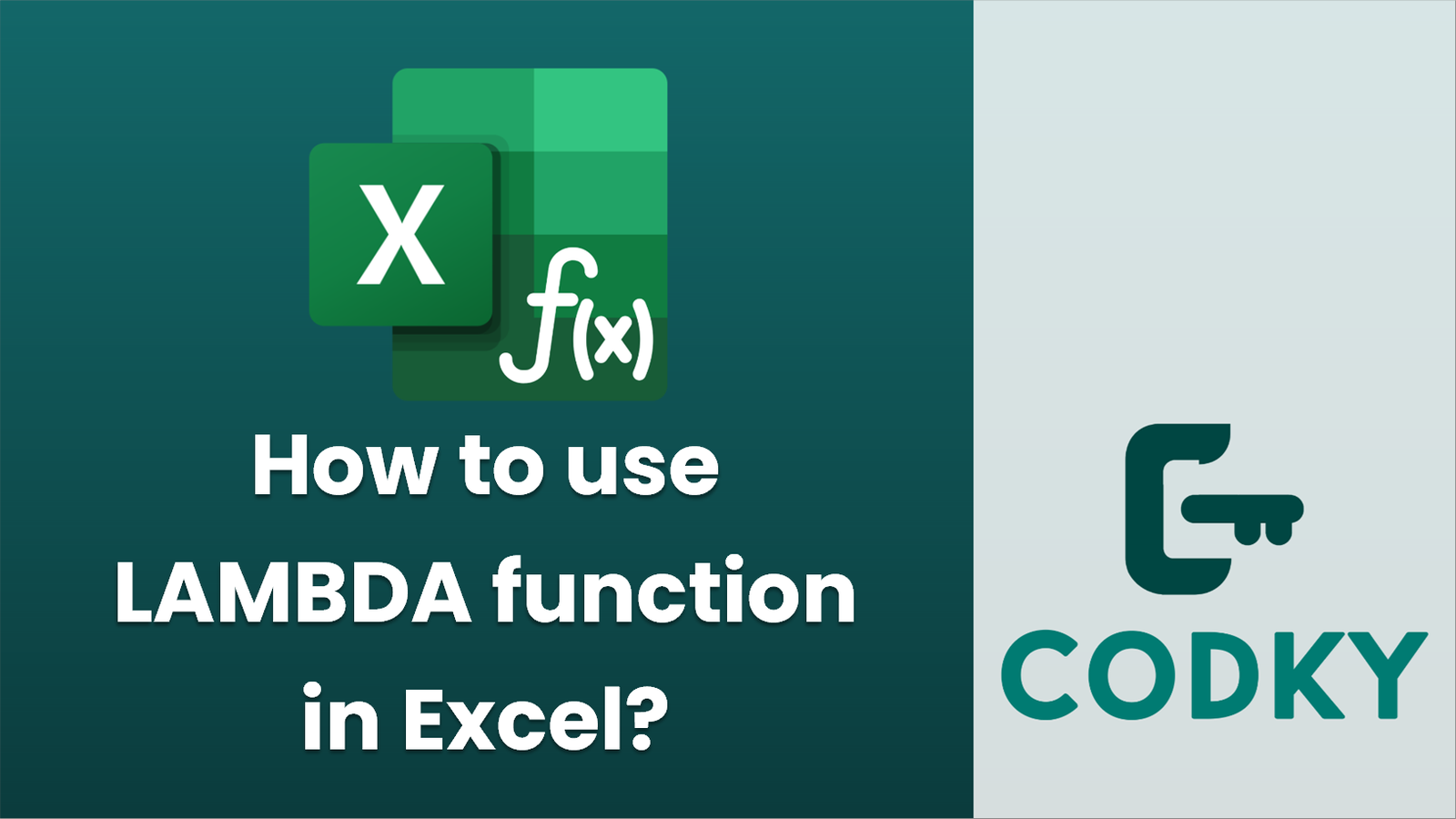 How to use LAMBDA function in Excel? - Codky