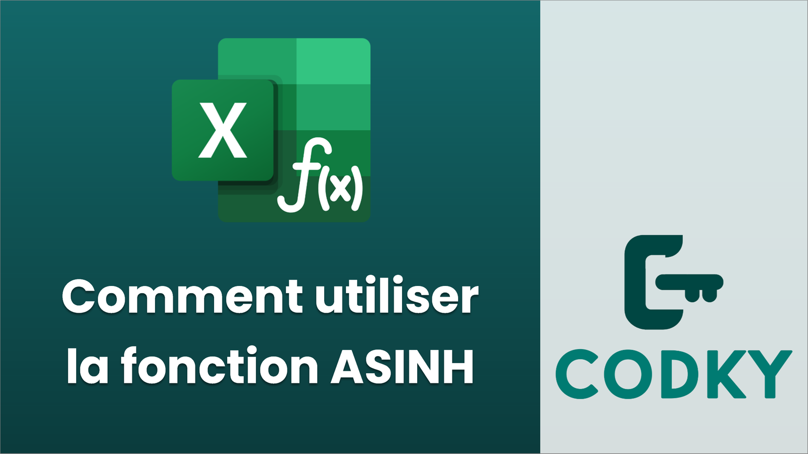 Comment utiliser la fonction ASINH dans Excel ? - Codky