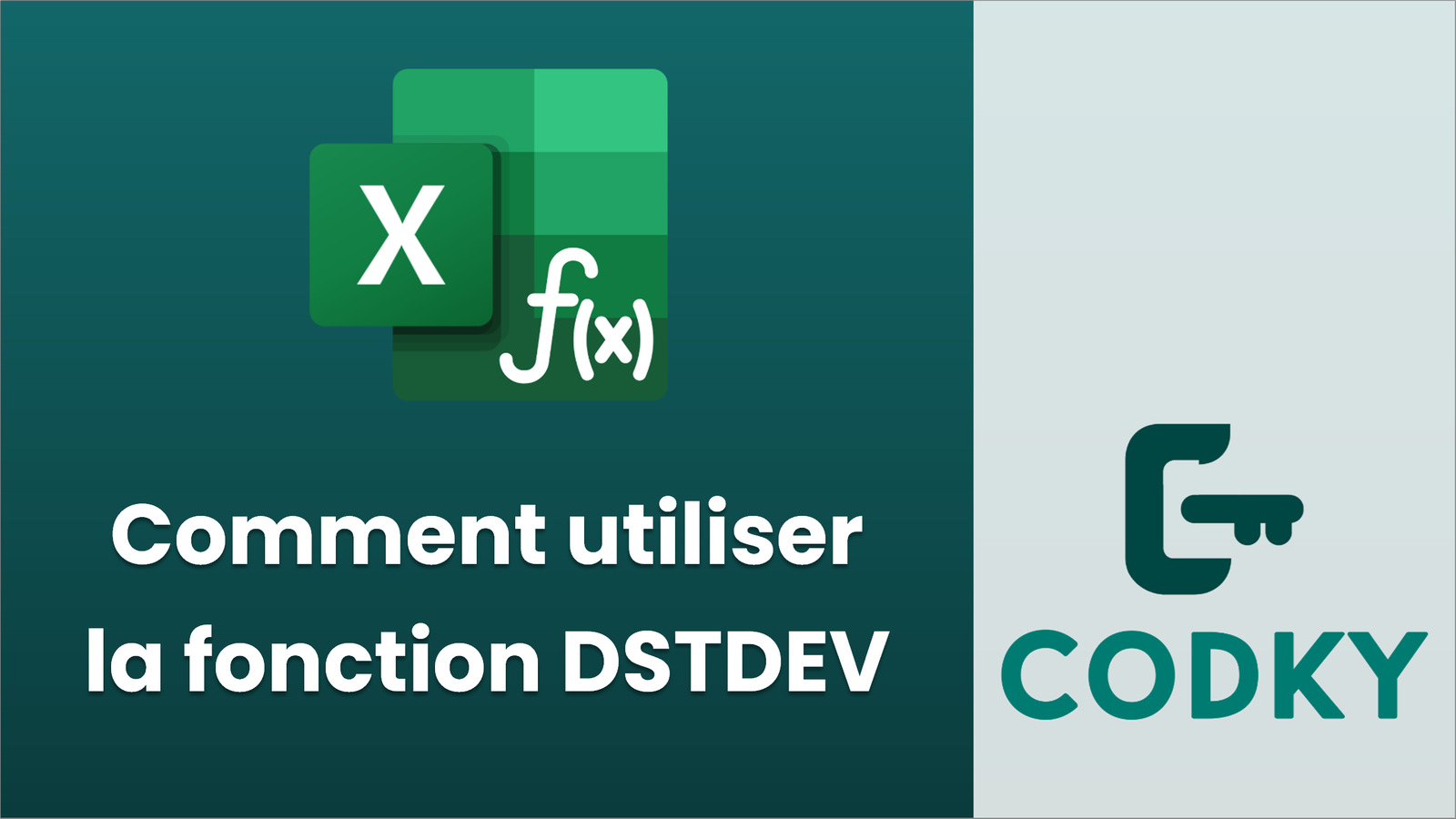 Comment utiliser la fonction DSTDEV dans Excel ? - Codky