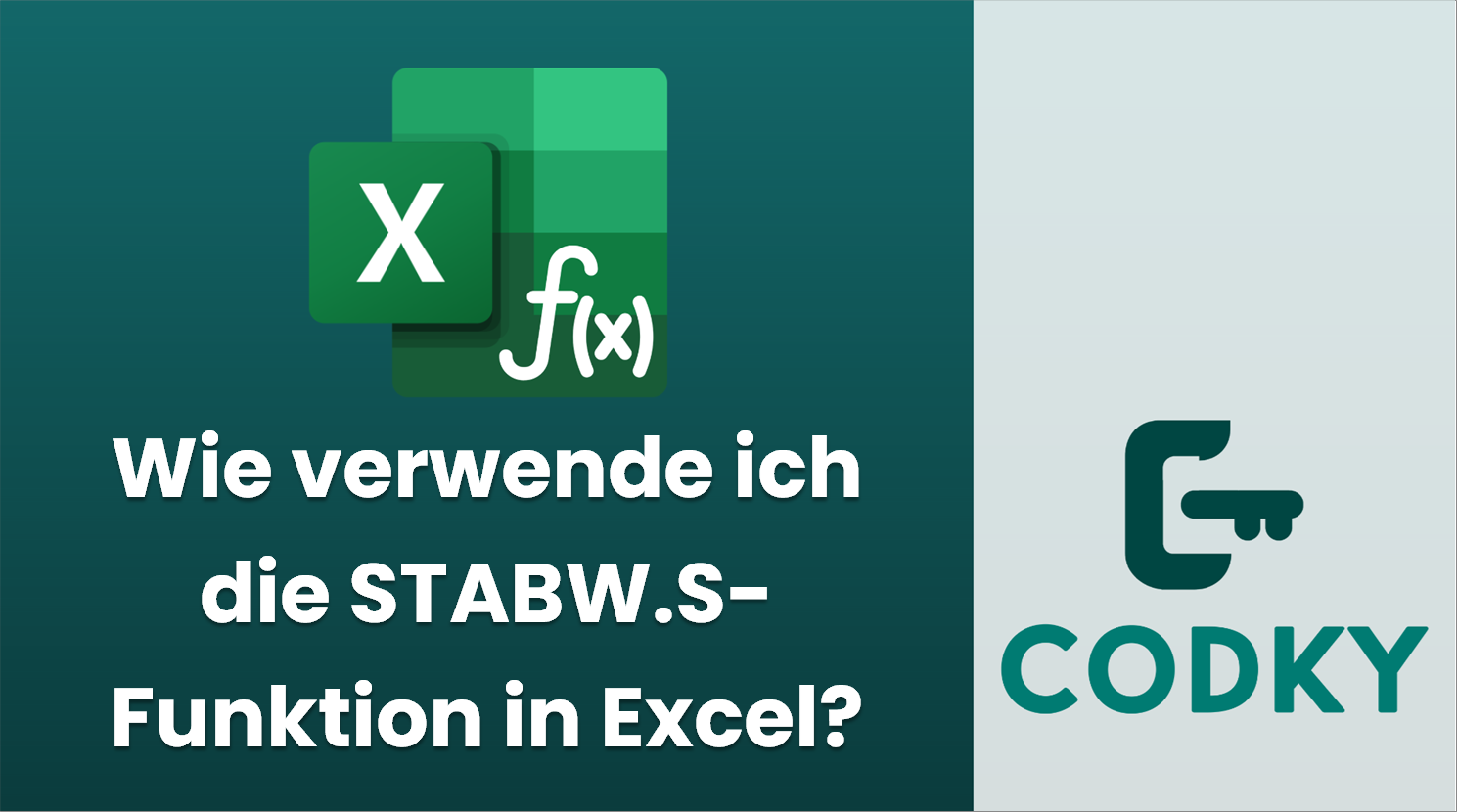 Wie verwende ich die STABW.S-Funktion in Excel? - Codky