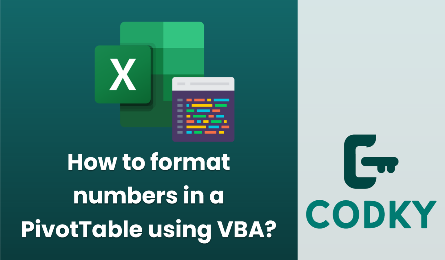 How to format numbers in a pivottable using vba codky