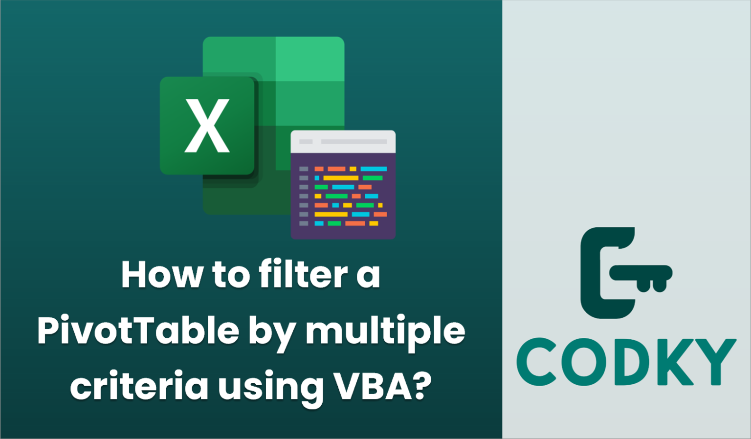 How to filter a PivotTable by multiple criteria using VBA? - Codky