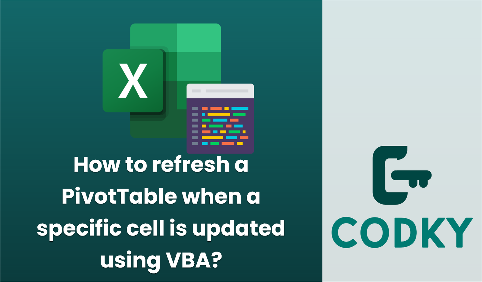 How to refresh a PivotTable when a specific cell is updated using VBA ...