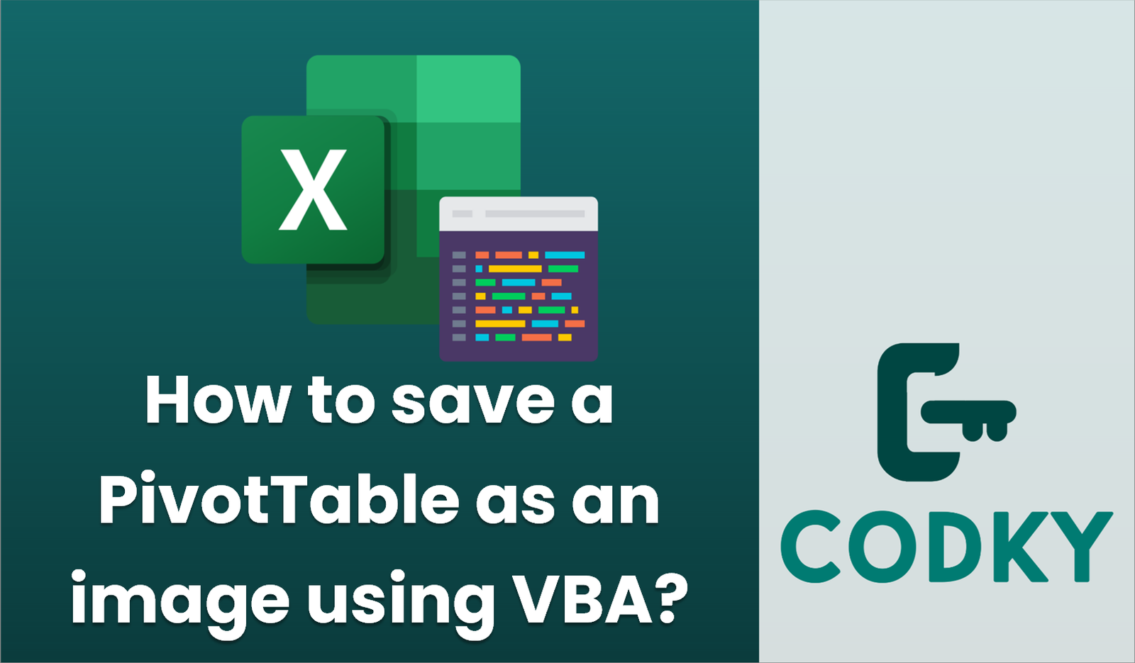 How to save a PivotTable as an image using VBA? - Codky
