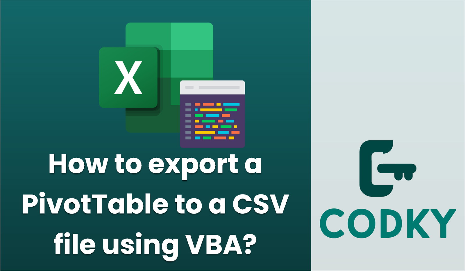 How to export a PivotTable to a CSV file using VBA? - Codky