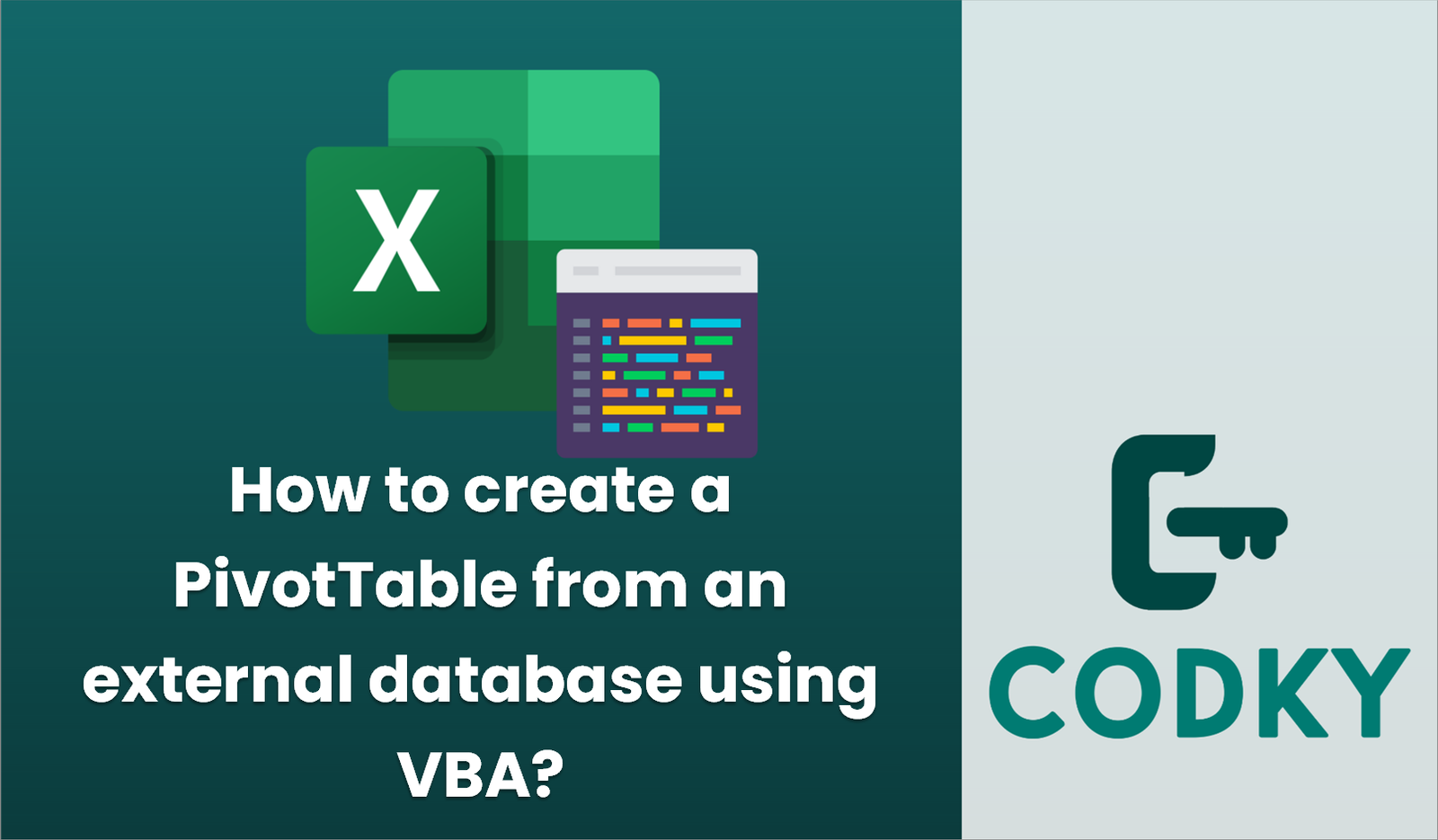 How to create a PivotTable from an external database using VBA? - Codky